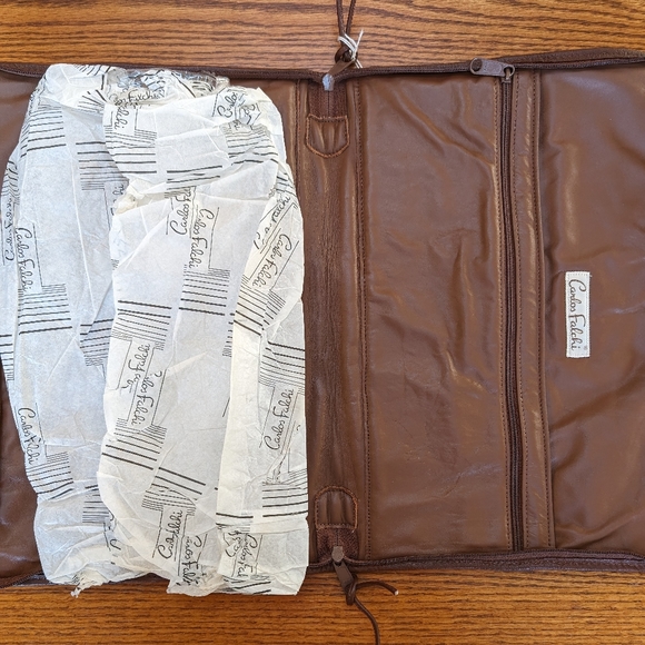 Vintage Carlos Falchi Large Leather Portfolio Case - Picture 4 of 4